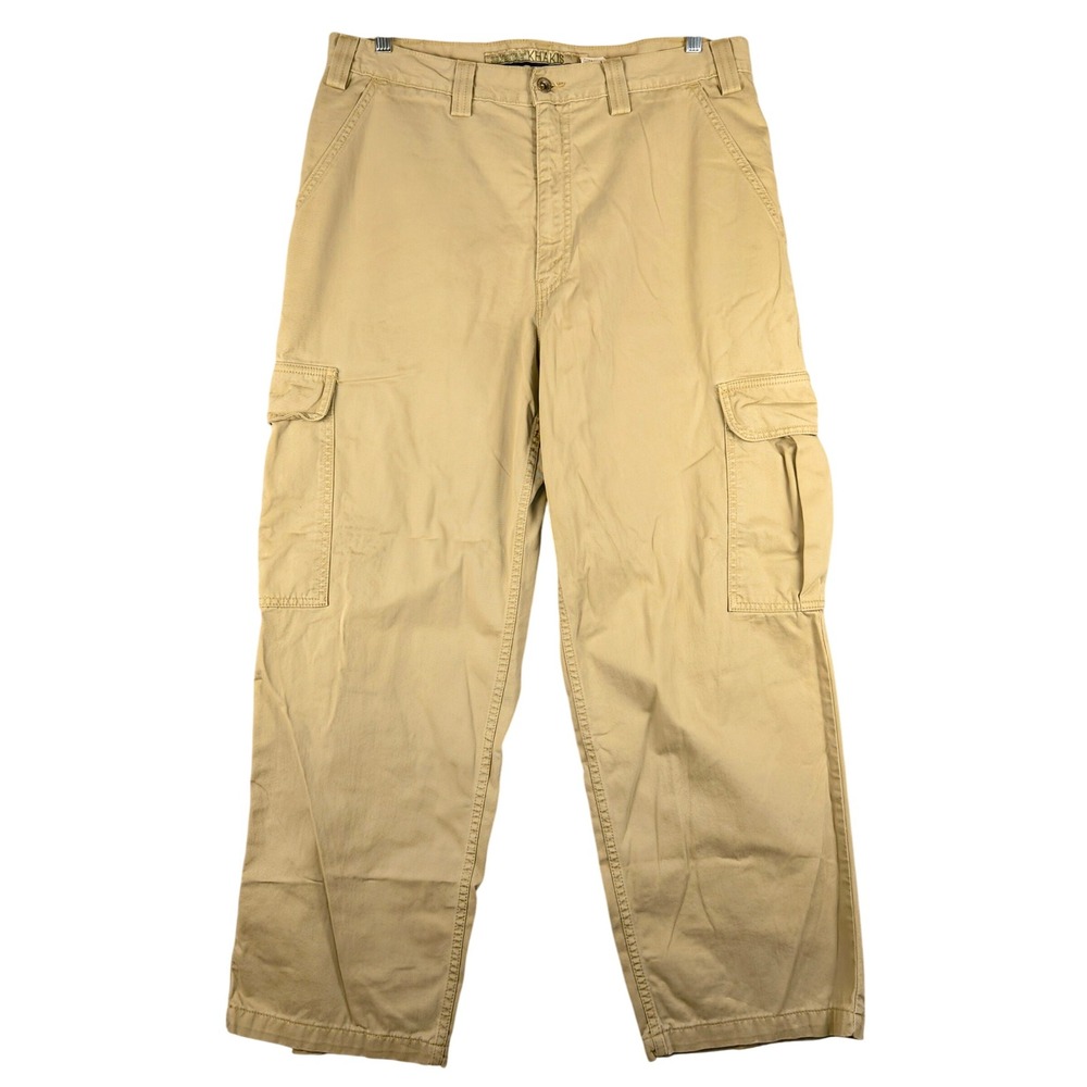 Levi's Silver Tab Khakis Beige Baggy Cargo Pants Mens W36 L30 Skater Relaxed Fit